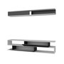 Hanah Home Mueble de TV Blanco y Negro con Estantería de Pared